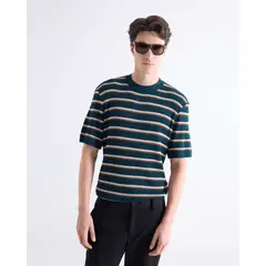SEVEN SEVEN - Camiseta Tejida Con Textura Para Hombre Verde