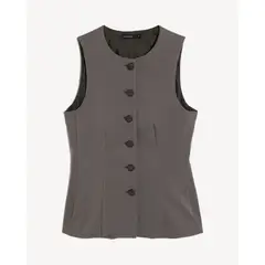 SEVEN SEVEN - Chaleco Sastrero Para Mujer Gris