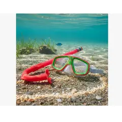 INFANTILES CAJUROMIX - Kit Acuático Para Niños Snorkel Y Careta Rosa