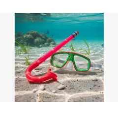 GENERICO - Kit Acuático Para Niños Snorkel Y Careta Rosa