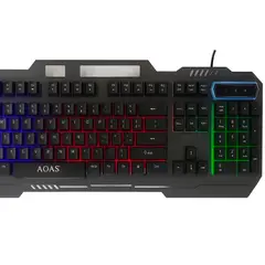 GENERICO - Teclado Gamer Metálico Retroiluminado Tecla Ñ Idioma Español Latinoamérica