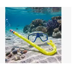 INFANTILES CAJUROMIX - Kit Acuático Para Niños Snorkel Y Careta verde claro