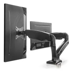 ERGONOMUS - Soporte Brazo Monitor Para 2 Pantallas Lcd Led Escritorio Negro