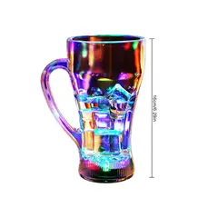 GENERICO - Vaso de Cerveza LED Multicolor Transparente – 500 ml
