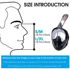 GENERICO - Mascara Buceo Careta Snorkel Full Face Gopro