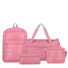 SAMSONITE - Morral Xtrem + Bolso + Cartuchera + Lonchera Megapack Rosado