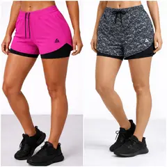 RIPPLE FT - Combo x2 Pantalonetas con Licra Corta Mujer GYM