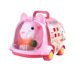 GENERICO - Peluche conejo interactivo con casa