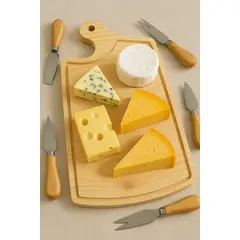 VETTA HOME - Tabla Pino Canadiense Rectangular con Mango 345x21x15 cm