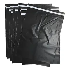 GENERICO - Bolsas De Seguridad 30 X 40cm Lisas Mensajeria 100 Unidades Negro