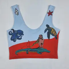 ZIPRE - Top Mujer Leyenda del Dorado Poliéster Reciclado Doble Faz