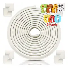 GENERICO - Protector Espuma Esquinas Y Bordes Bebe 5m + 8 Esq + Regalo