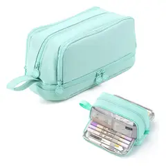 GENER - Cartuchera Extra Grande Organizador Colores 4 Compartimentos