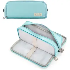 GENER - Cartuchera Grande Organizador Colores 3 Compartimentos