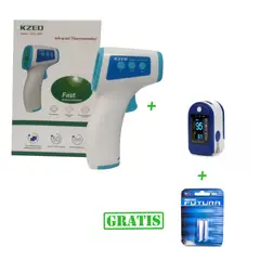 KZED - Oximetro Digital + Termómetro Infarrojo Sin Co + Accesorios