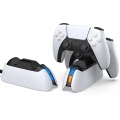 DOBE - Base Cargador doble controles dualsense PS5 con indicador led - cable USB-C carga rápida