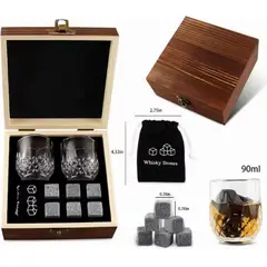 ORIGINAL HEALTH - KIT PARA TOMAR TRAGOS ELEGANTE CON PIEDRAS PARA ENFRIAR