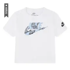 NIKE - Camiseta Nkb Unwrapped Futura Niño-Blanco/Negro