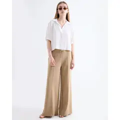 SEVEN SEVEN - Pantalón Wide Leg Para Mujer Camel