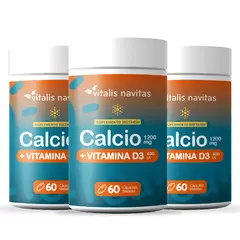 NUTRIPHARMA - Plan 3 Frascos Calcio + Vitamina D3 Vitalis Navitas