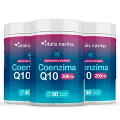NUTRIPHARMA - Plan 3 Frascos Coenzima Q10 Vitalis Navitas