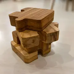 VETTA HOME - Set Rompecabezas 4 Portavasos y/o Portacalientes en madera Teca 18x18x1,5cm (9x9x1,5 cm individual)