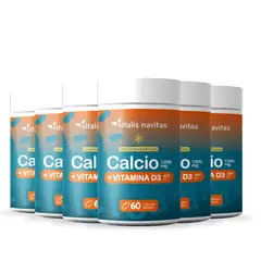 NUTRIPHARMA - Plan 6 Frascos Calcio + Vitamina D3 Vitalis Navitas