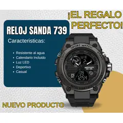 SANDA - Reloj deportivo 739 sumergible resistente al agua