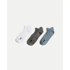 ATMOS - Pack X3 Medias Tobilleras X3 Para Hombre Azul