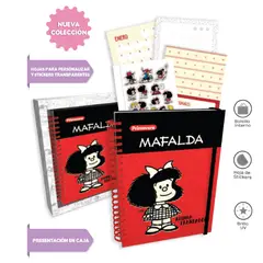PRIMAVERA - Planeador Mafalda Pasta Dura con Stickers