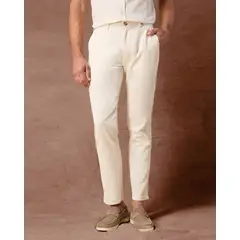 PATPRIMO - Pantalón Chino Corte Slim Fit Moderno Para Hombre Crema
