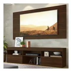 GENERICO - Rack Con Panel California Para Tv Hasta De 65 Pulgadas Madera