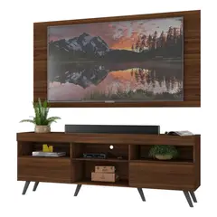 GENERICO - Rack Con Panel Florida Con Patas Color Madera