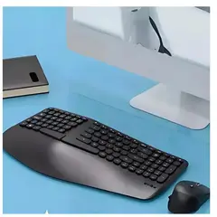 GENERICO - SET TECLADO ERGONOMICO MOUSE INALAMBRICO COMODO