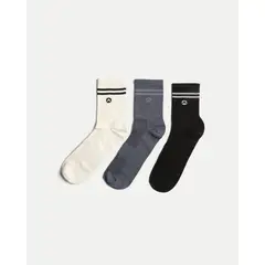 ATMOS - Medias X3 Para Hombre Caña Media Color Crema Marca #32980032