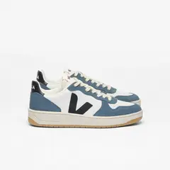 VEJA - Tenis de hombre v-10 leather white black california Blanco