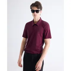 SEVEN SEVEN - Polo Tejido Regular Para Hombre Vino