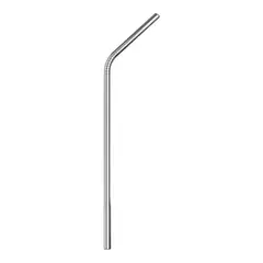GENERICO - Pitillo Acero Inox Reutilizable Curvo 25cm Pack 50 Unidades