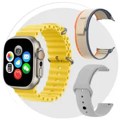 INNOVA - Smartwatch Mobulaa Tel 1 Sim 3 Correas 49mm Bluetooth 5.3 Tik Tok Redes Sociales