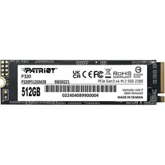 PATRIOT - SSD NVMe P320 512GB M2 3000x2200 para Rendimiento Ágil y Sistema Estable