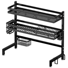 ONE PIXEL - Escurridor Organizador De Platos Para Cocina 2 Niveles 65cm