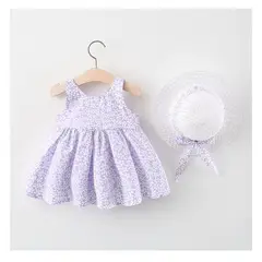LUSOLSI - Vestido Casual Niña Con Sombrero Tierno para princesas