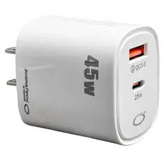 INNOVA - Cargador Rápido 45w Tipo C + Usb Qc 3.0 - Power Delivery