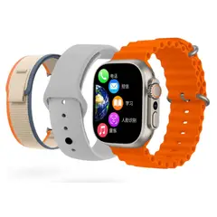 INNOVA - Smartwatch Mobulaa Tel 1 Sim 3 Correas 49mm Bluetooth 5.3 Tik Tok Naranja