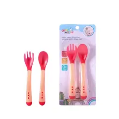 GENERICO - Cubiertos Con Sensor de Temperatura Para Bebe Libre de BPA