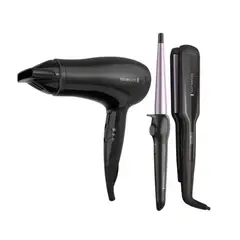 GENERICO - Combo Trio Plancha Rizadora Y Secador Origi nal