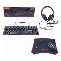 GENERICO - Combo Gamer AOAS Rgb 4 En 1 Teclado, Mouse, Diademas, Mousepad