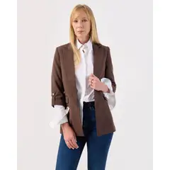 PATPRIMO - Chaqueta Para Mujer Blazer Color Café Marca #30080602