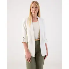 PATPRIMO - Chaqueta Para Mujer Blazer Color Crema Marca #30080602