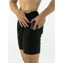 NO RULES - Pantaloneta Running Negra